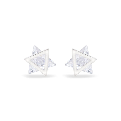 Silver Diamond Shine Studs