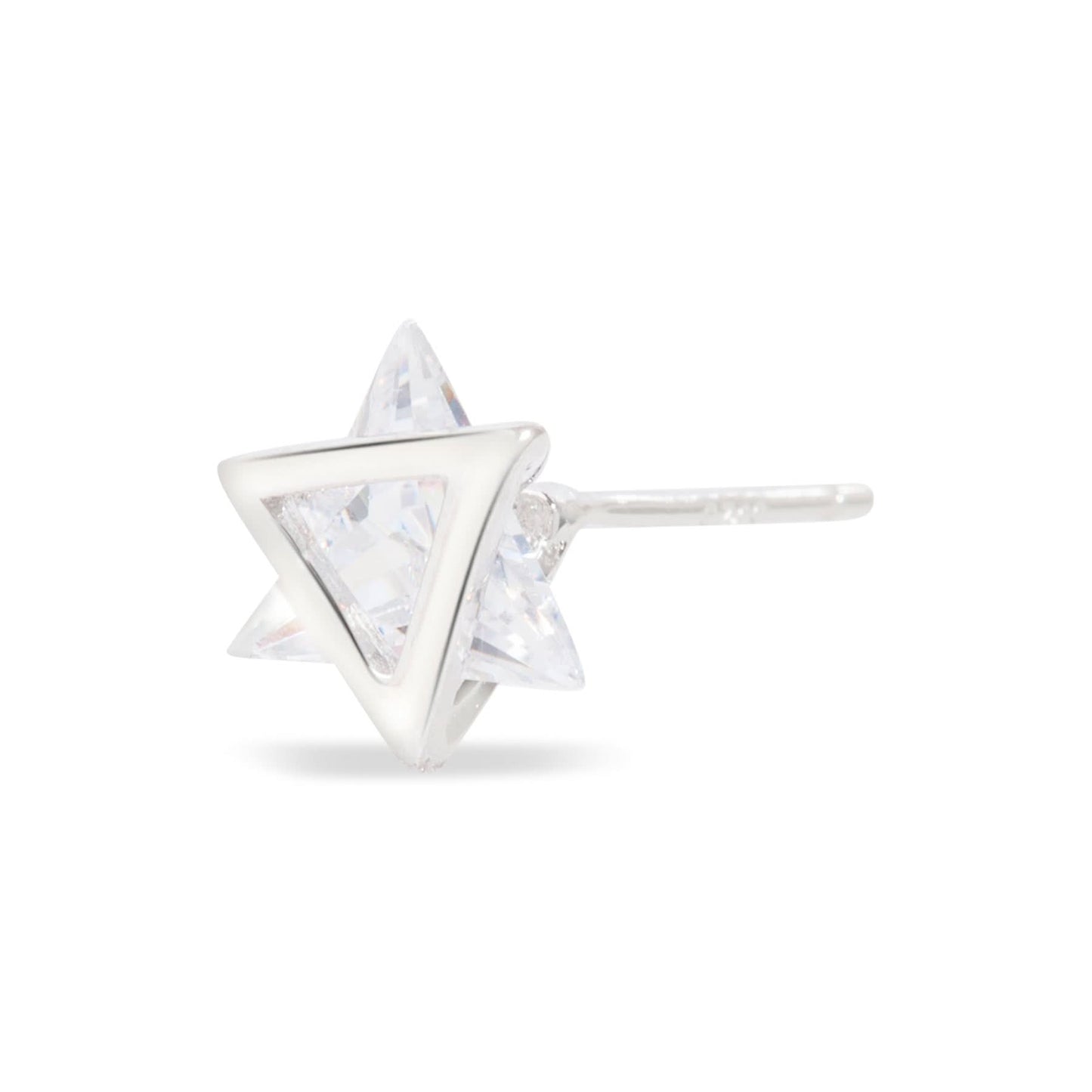 Silver Diamond Shine Studs