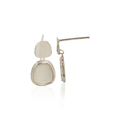 'Essence Mother of Pearl' Silver Earrings