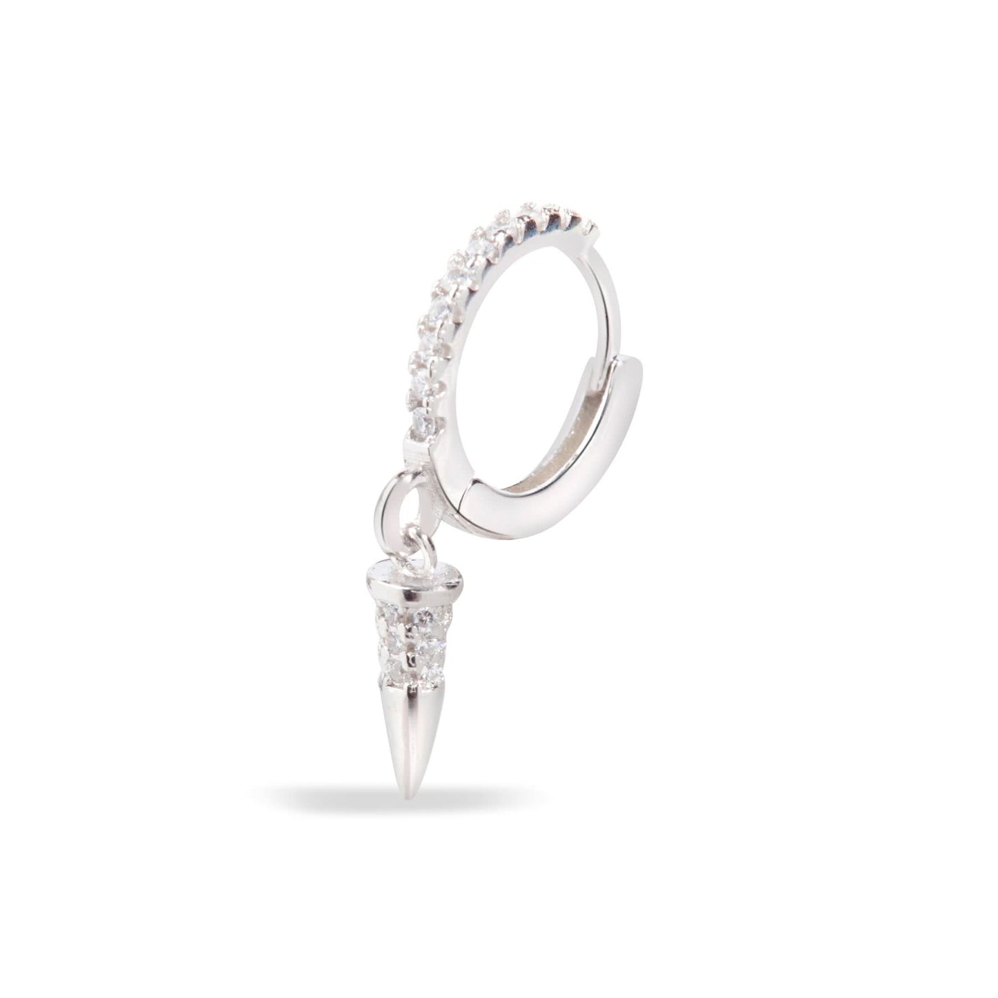 Silver Glamour Silver Hoops Earrings