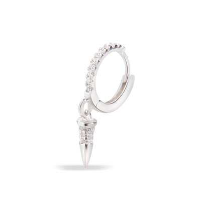 Silver Glamour Silver Hoops Earrings