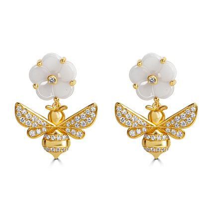 'Honeybee' Gold Plated Earrings
