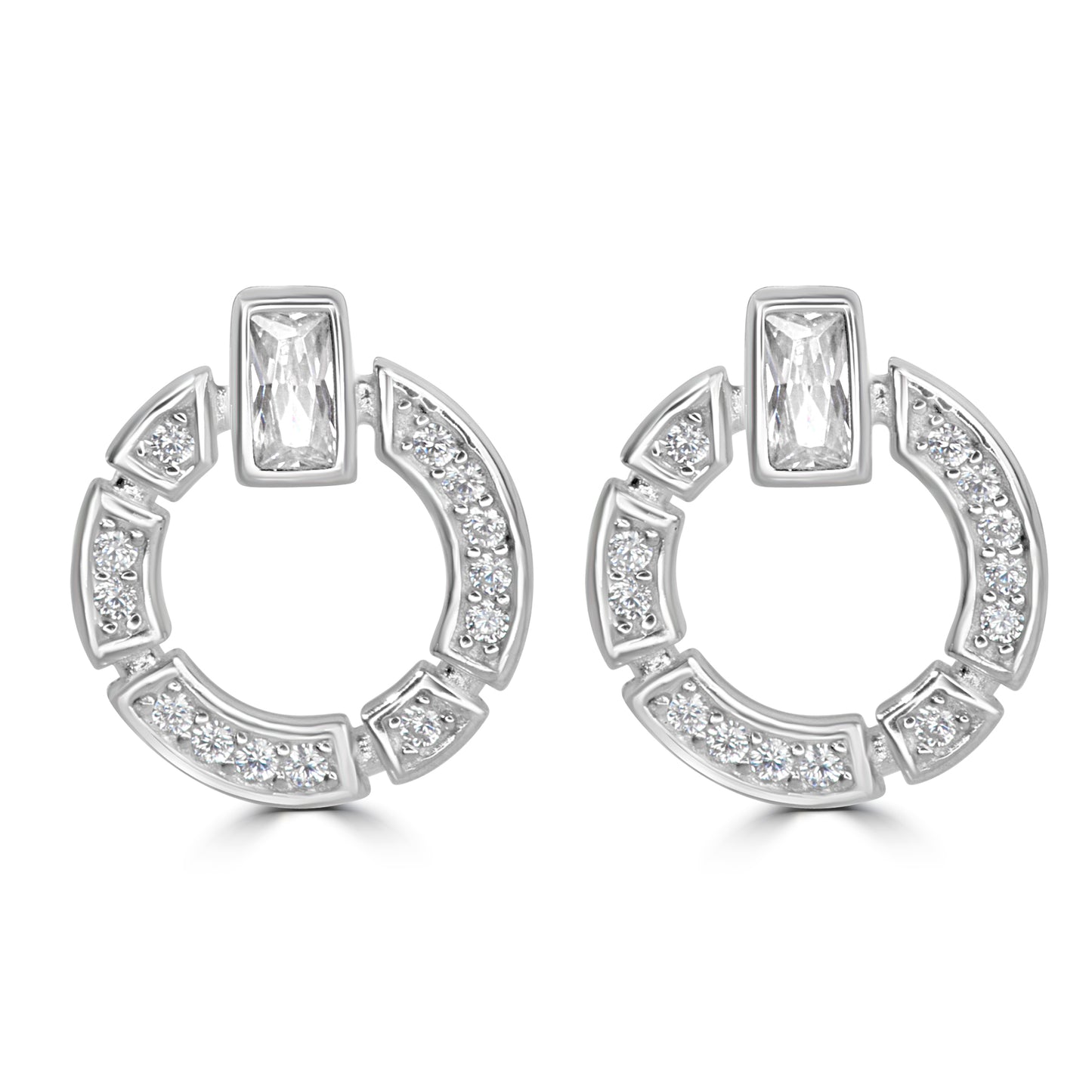 'Silver Ring Circle' Earrings