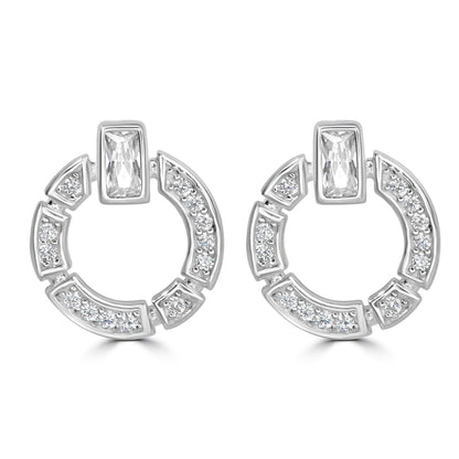 'Silver Ring Circle' Earrings