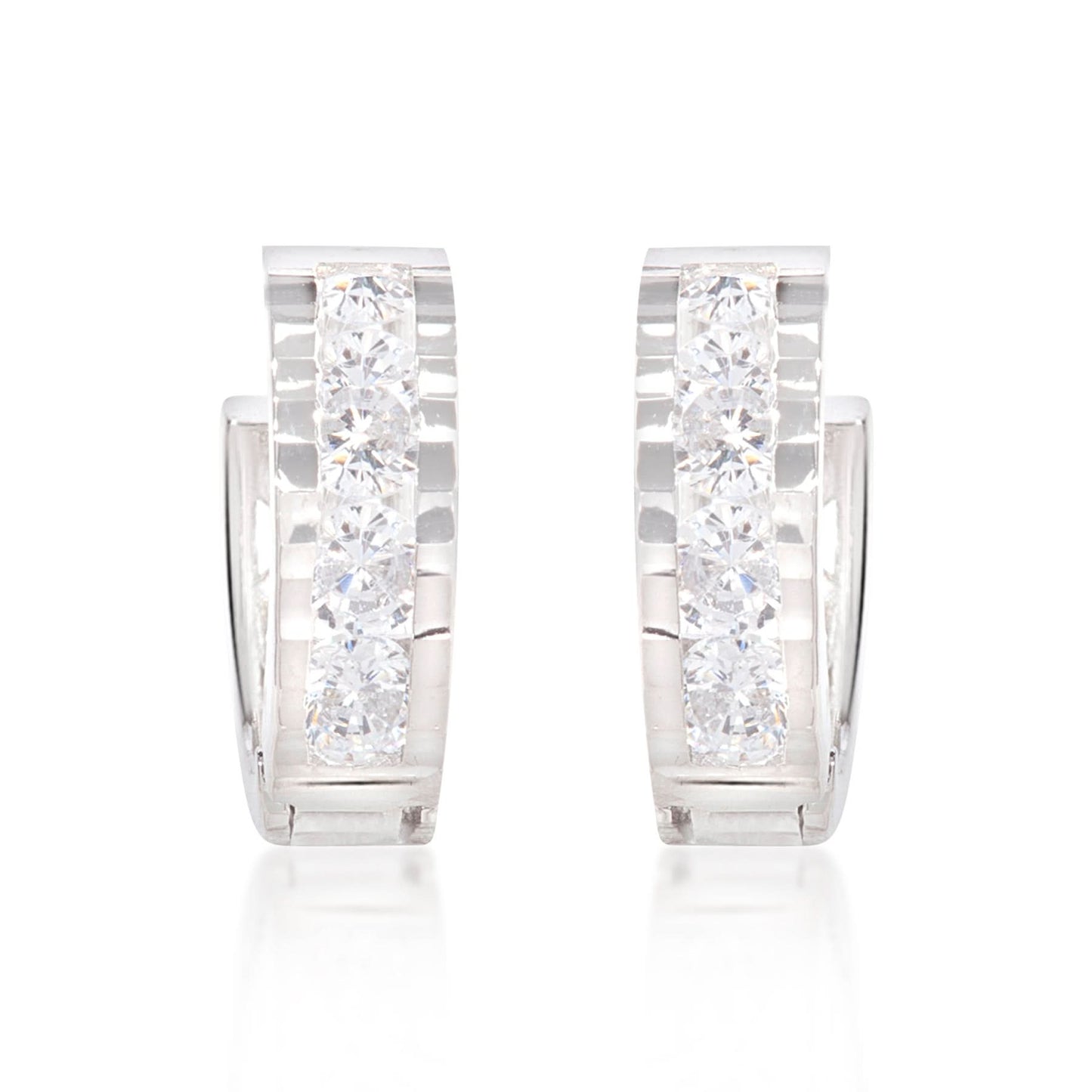 Silver Cubic Zirconia Crystal Earrings