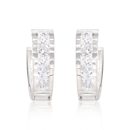 Silver Cubic Zirconia Crystal Earrings