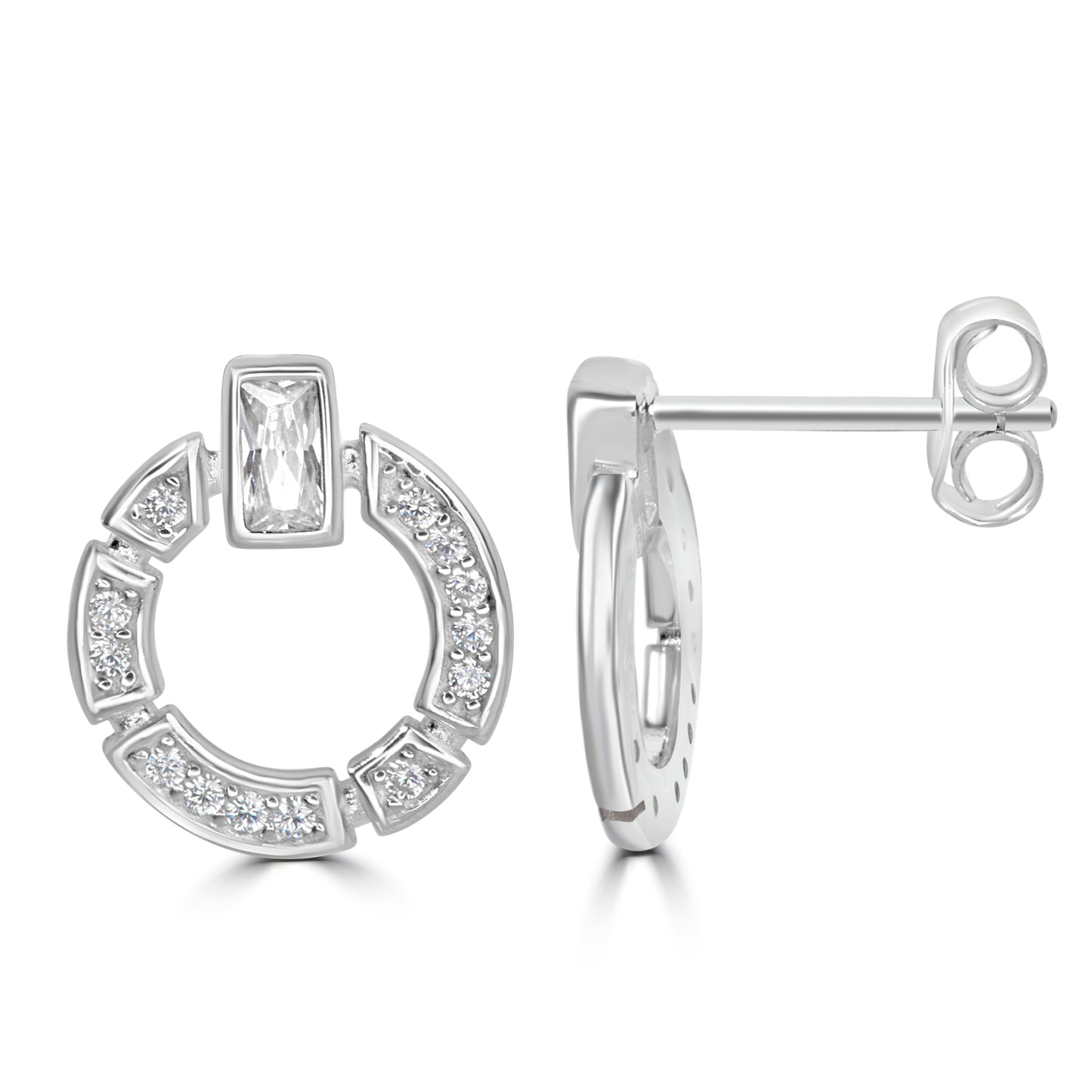 'Silver Ring Circle' Earrings