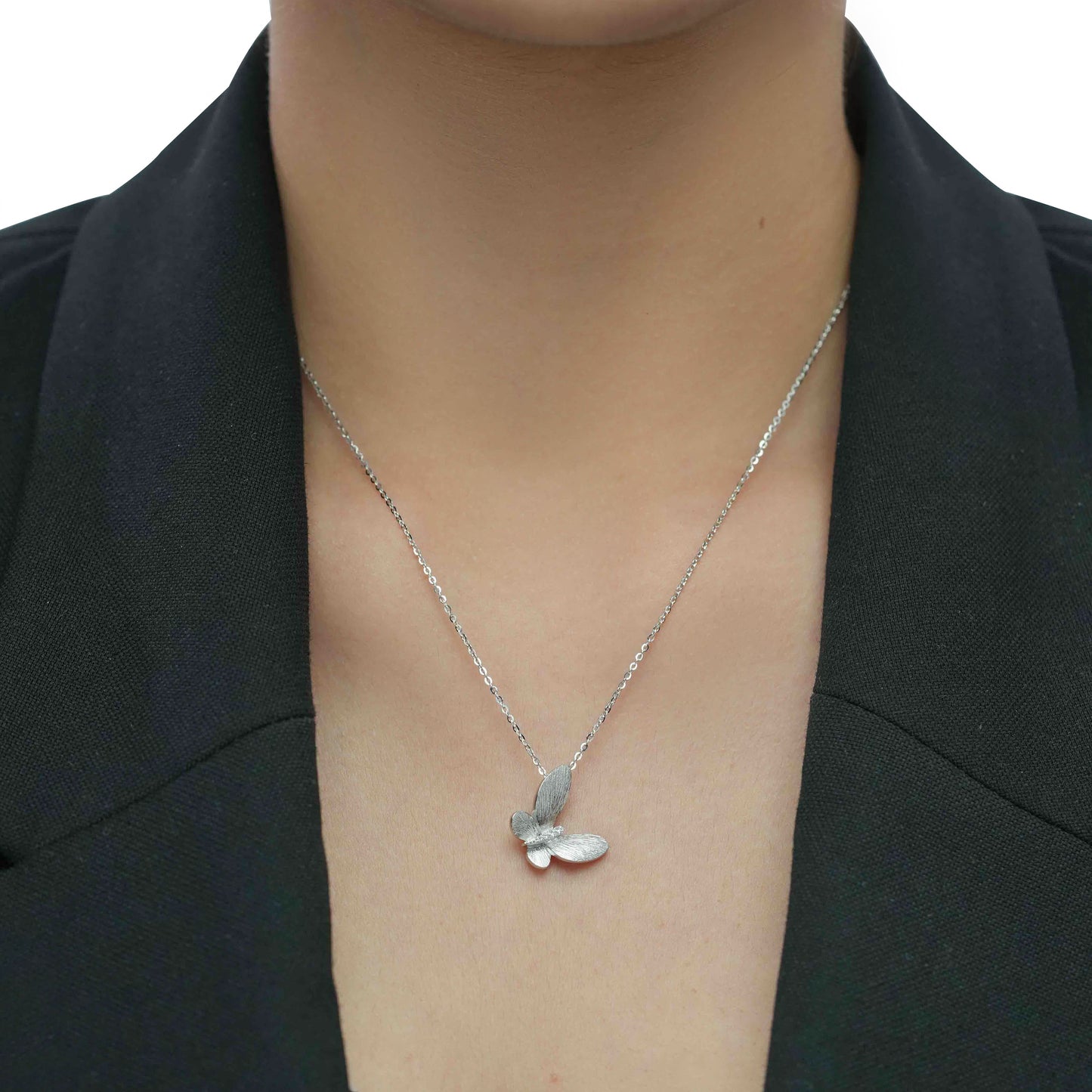 Silver Wings of Grace Pendant