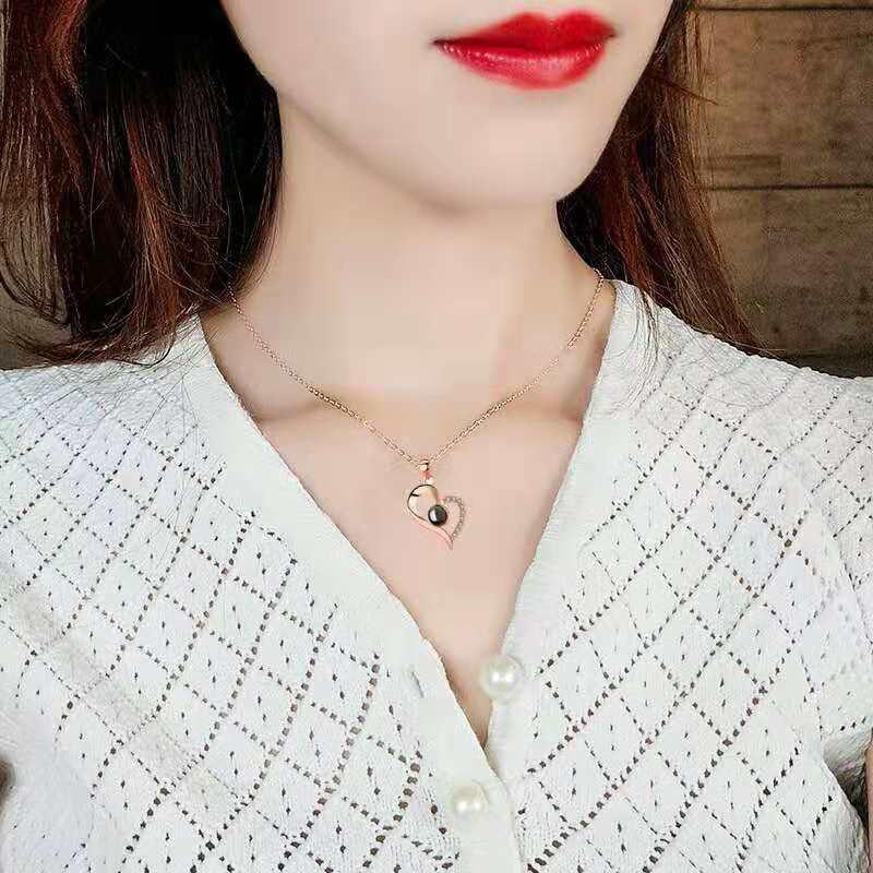 “I Love You” 100 Languages Projection Necklace Yiwu Jinyuan Jewelry Factory