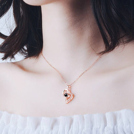 “I Love You” 100 Languages Projection Necklace Yiwu Jinyuan Jewelry Factory
