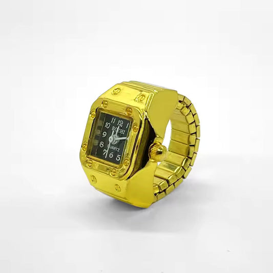 Midnight Gold Ring Watch Silvish