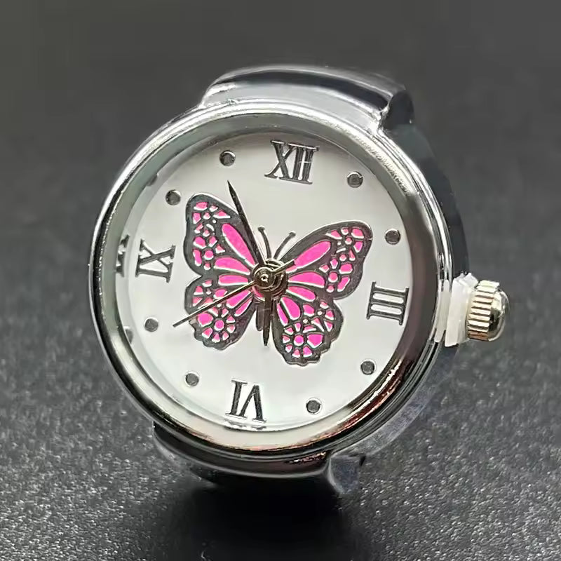 Pink Aura Ring Watch Silvish