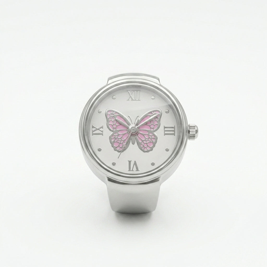 Pink Aura Ring Watch Silvish