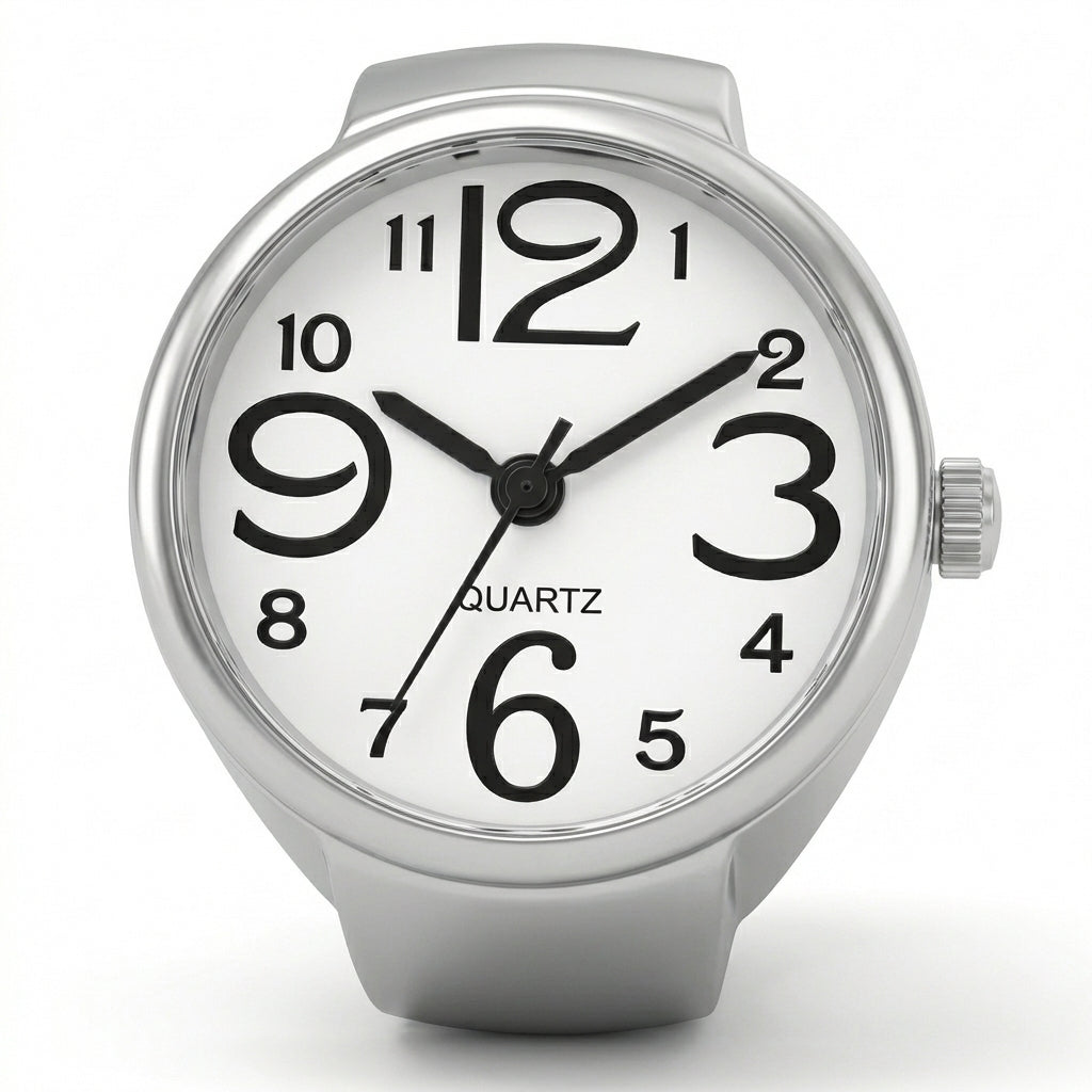 Retro Dial Ring Watch Silvish