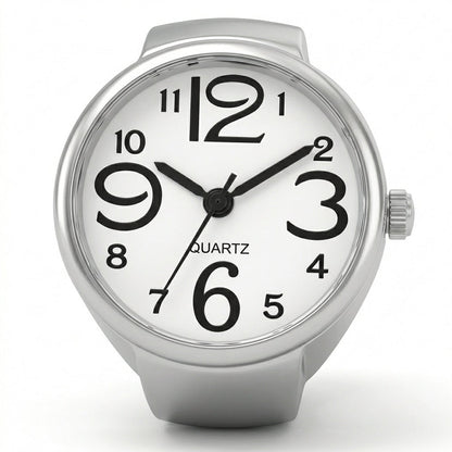Retro Dial Ring Watch Silvish