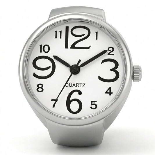 Retro Dial Ring Watch Silvish