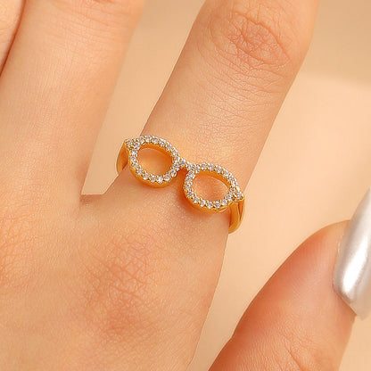 Aurora Twist Crystal Statement Ring