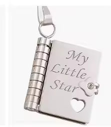 To My Sister Engraved Book Locket Necklace