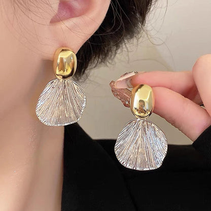 Popular Fashion Silver Needle Drop Shell Earrings for Women