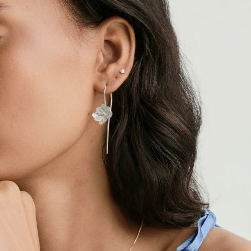 Moonlight Blossom Hooks (925 Sterling Silver)