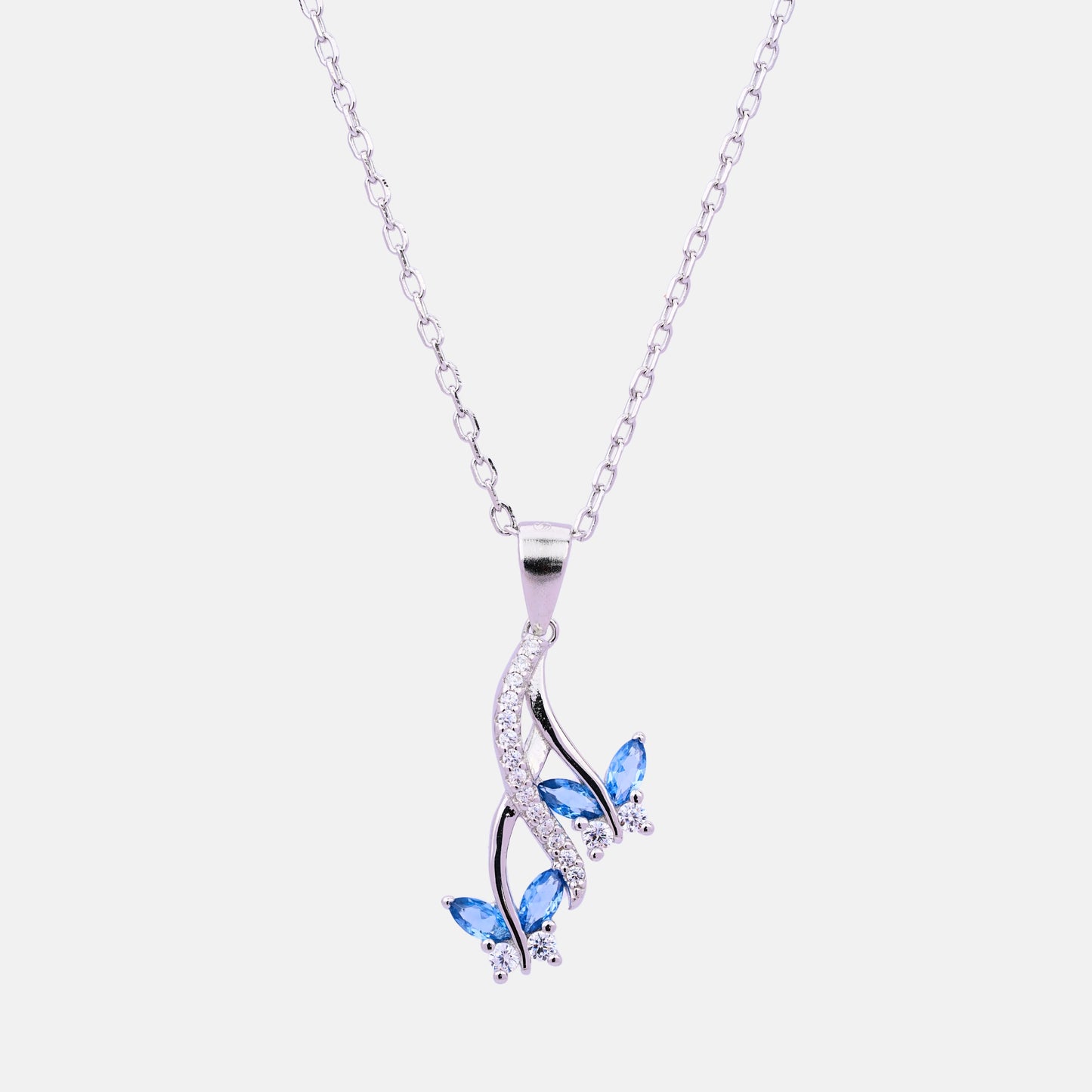 Silver Blue Morphia Pendant