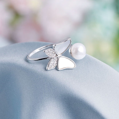 Silver Pearl Enchantment Ring