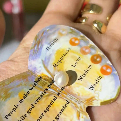 Natural Oyster Freshwater Ocean Pearl Necklace Ring Earrings Set