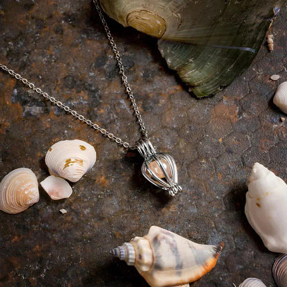 Natural Oyster Freshwater Ocean Pearl Necklace Ring Earrings Set