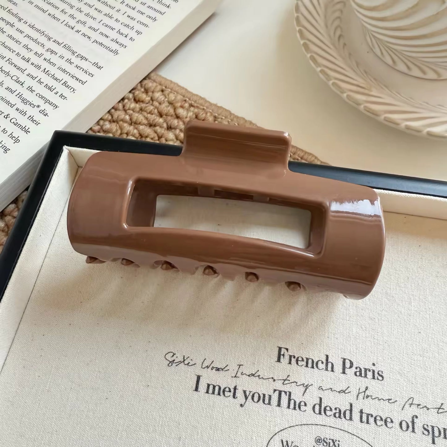 Unbreakable Large Curved Square Claw Clip [set of 5 clips]