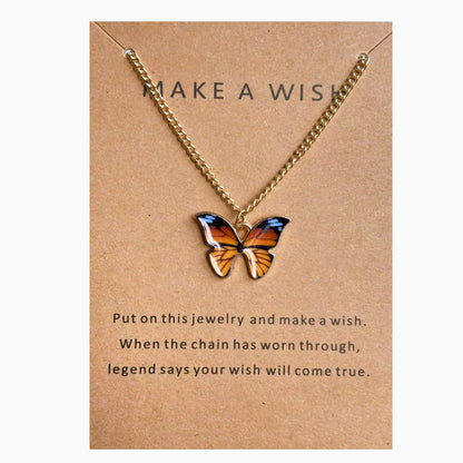 Make A Wish Butterfly Butterfly Necklace