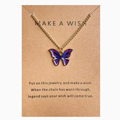Make A Wish Butterfly Butterfly Necklace