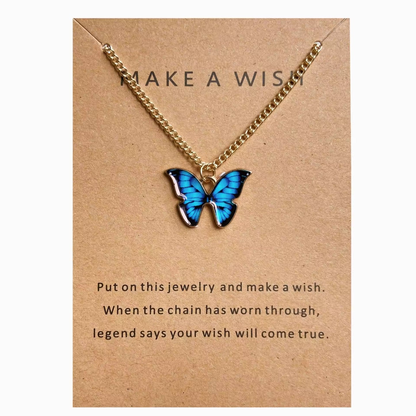 Make A Wish Butterfly Butterfly Necklace