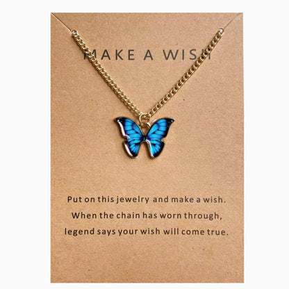 Make A Wish Butterfly Butterfly Necklace