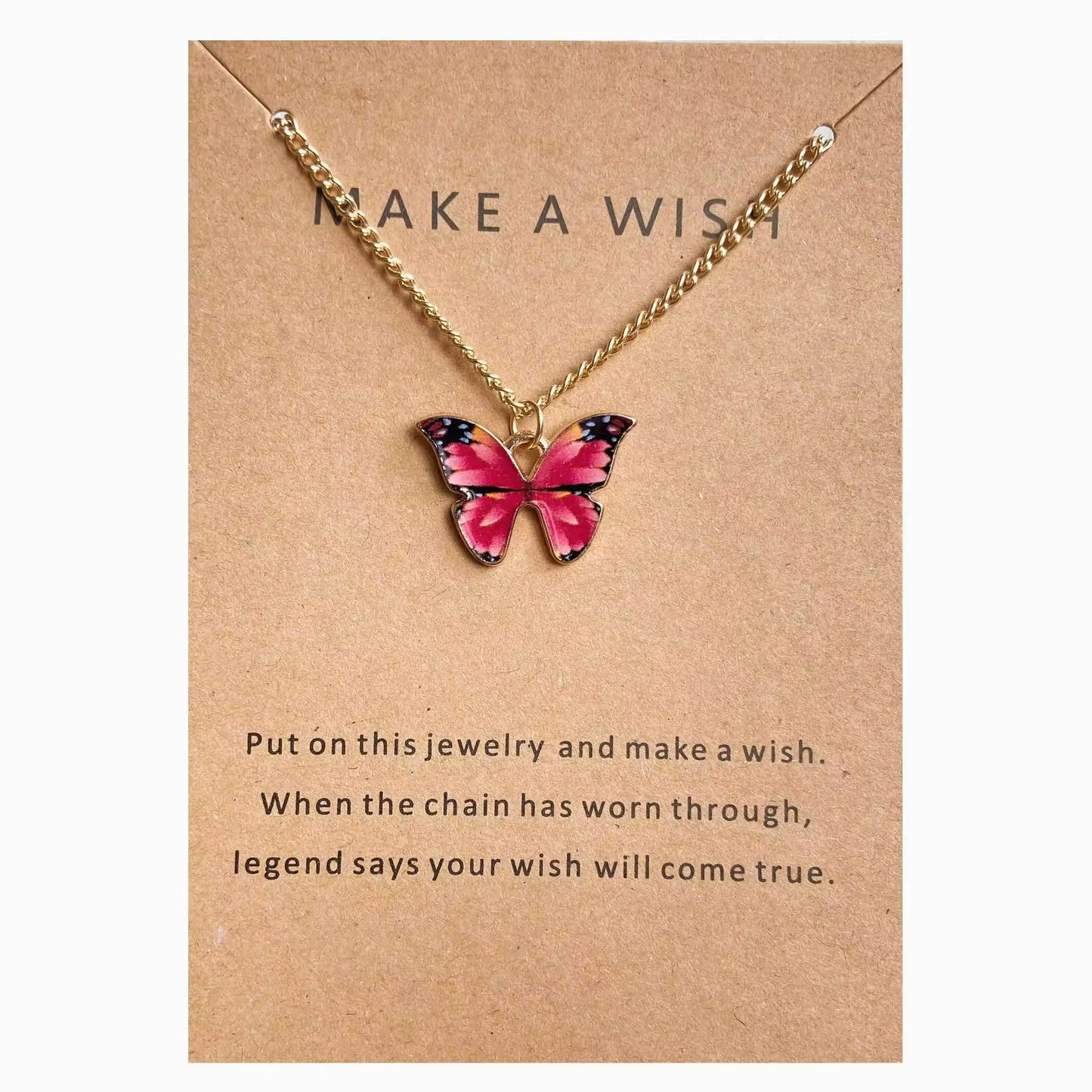 Make A Wish Butterfly Butterfly Necklace