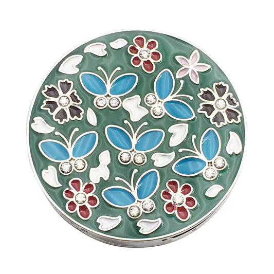 Green Flower Portable Purse Hook