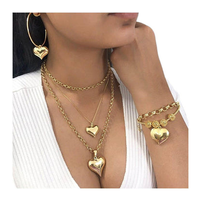 Heart Gold Necklace Yiwu Jinyuan Jewelry Factory