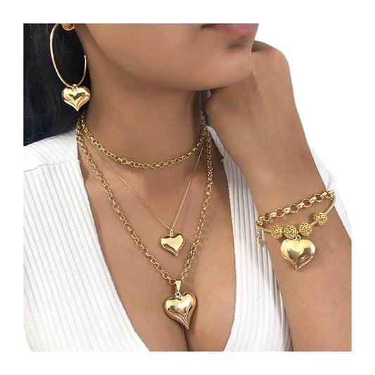 Heart Gold Necklace Yiwu Jinyuan Jewelry Factory