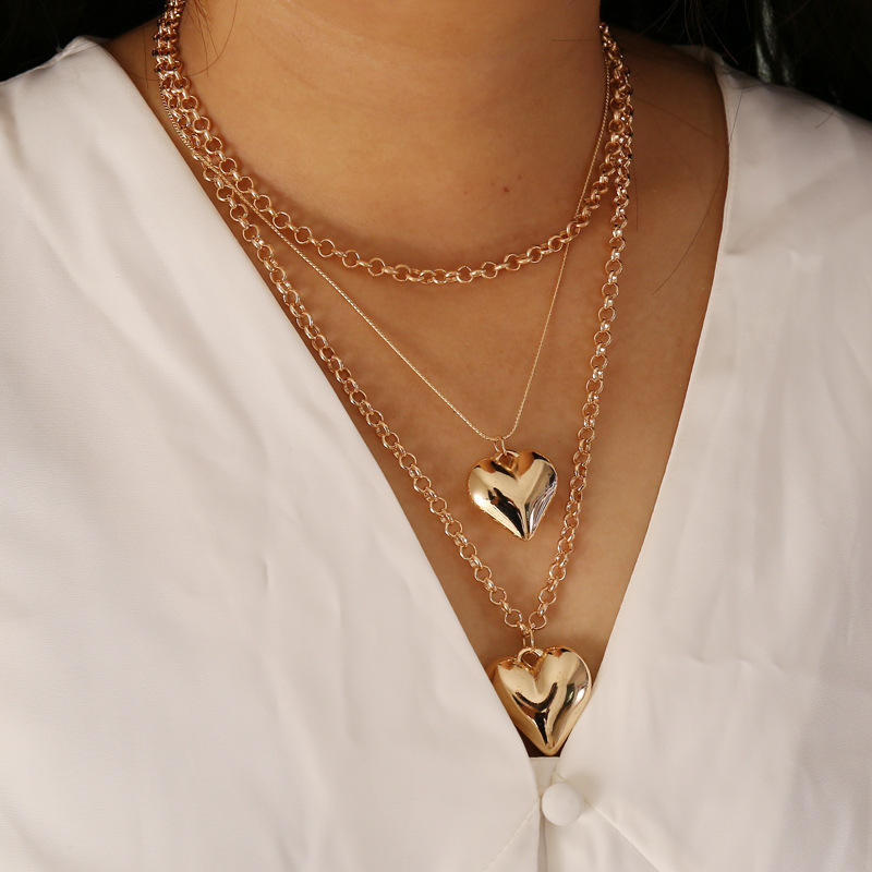 Heart Gold Necklace Yiwu Jinyuan Jewelry Factory
