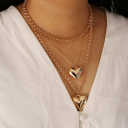 Heart Gold Necklace Yiwu Jinyuan Jewelry Factory