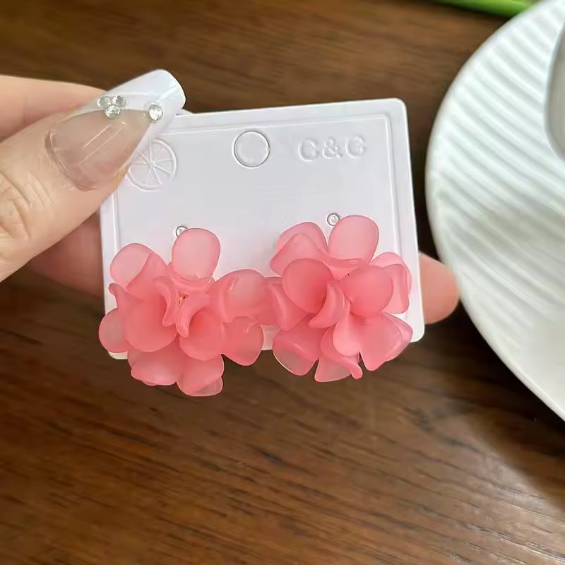 Acrylic Flower Petal Earrings Yiwu Baochai E-Commerce Firm
