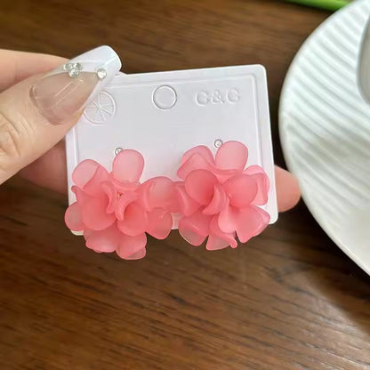 Acrylic Flower Petal Earrings Yiwu Baochai E-Commerce Firm