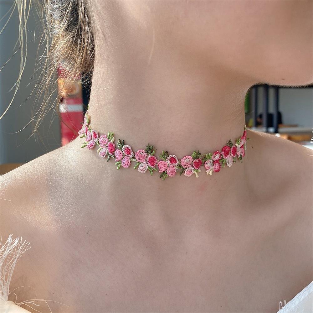 Blossom Garden Floral Choker Necklace