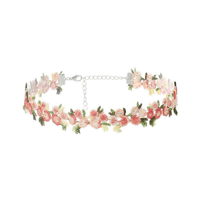 Blossom Garden Floral Choker Necklace