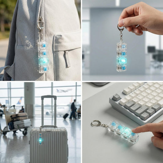 Stress Relief Keyboard Keychain Fidget