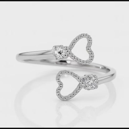 925 Sterling Silver Braided Love Ring