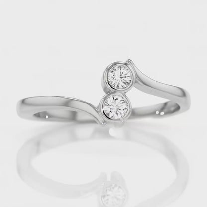 925 Sterling Silver Celeste Duo Ring