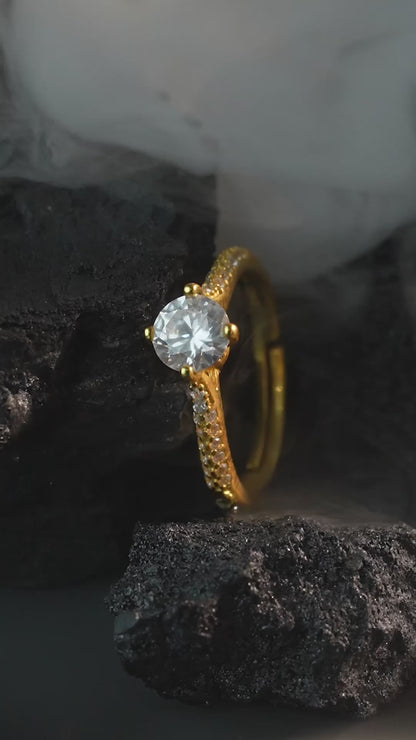 'Luminous Brilliance' Gold Plated Ring