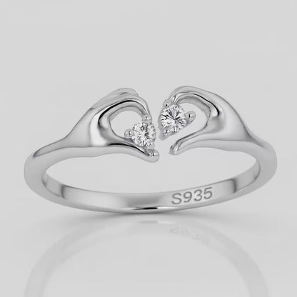 925 Sterling Silver Heart Promise Ring