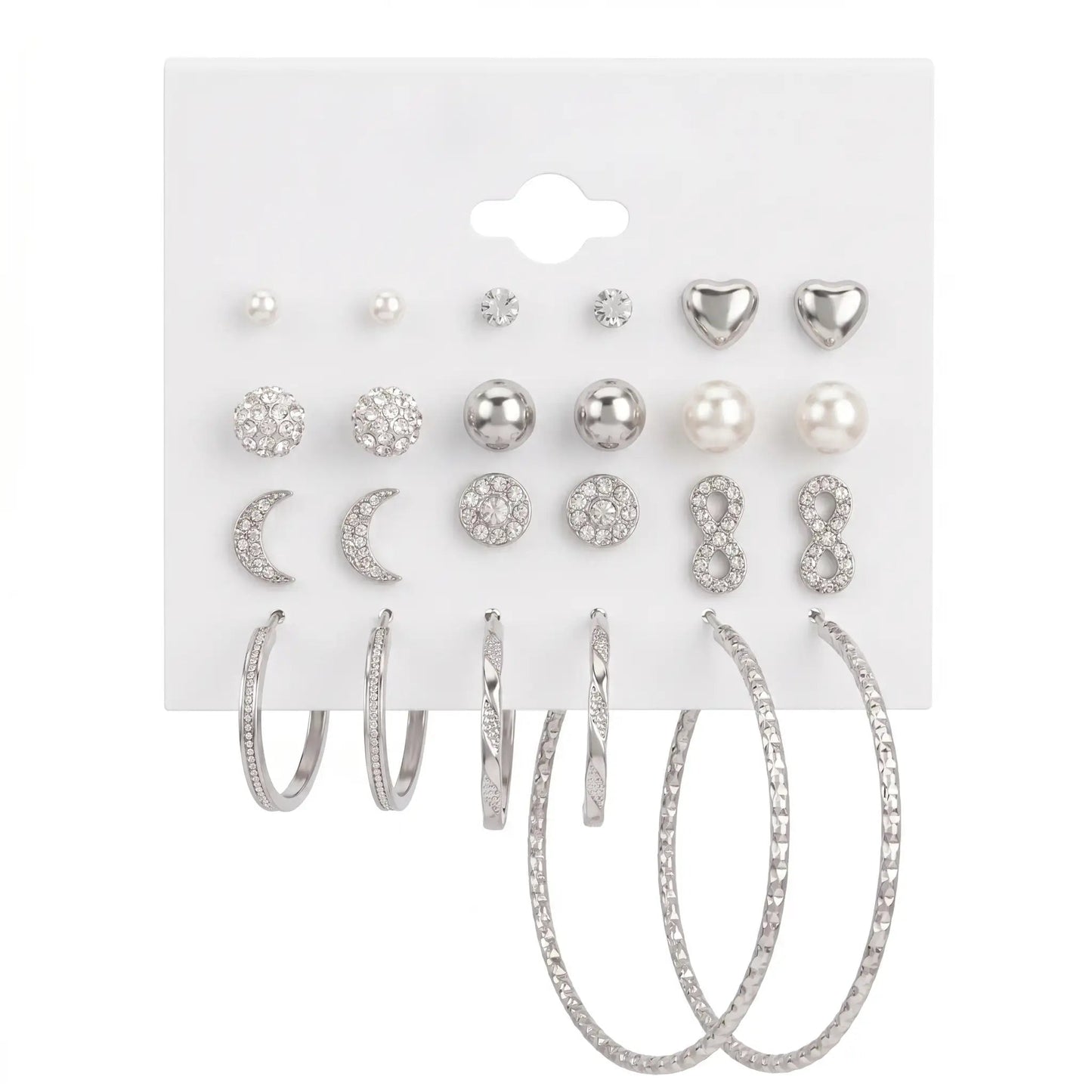 Hoop & Stud Earrings Combo Set Yiwu Zhuchai E-Commerce Firm (Individual Business)