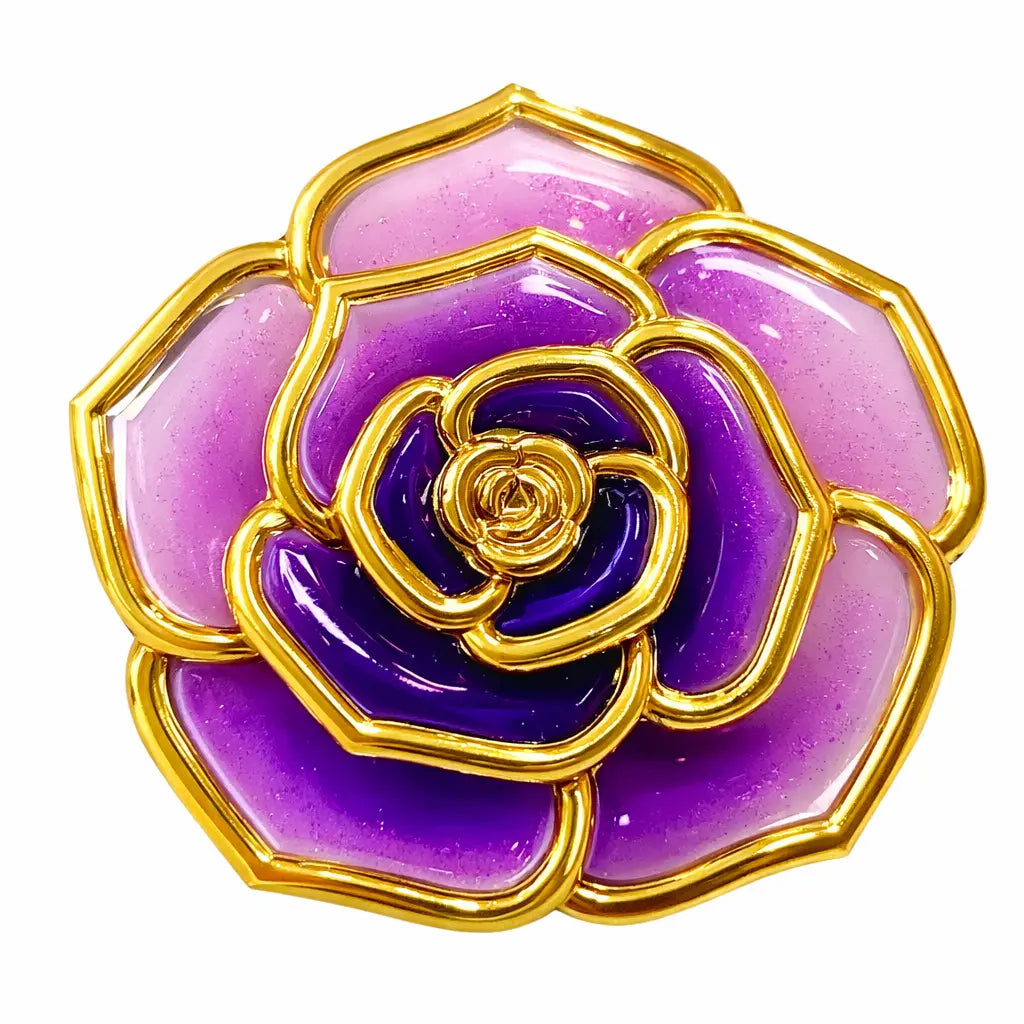 Bling Glitter Dual Color Rose Purse Hook